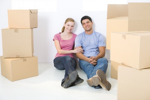 A moving truck service helping customers with home removals in Sutton
