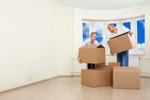 Careful transport of furniture and boxes with a moving truck in Sutton