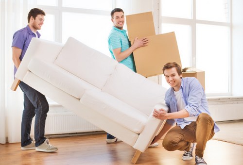 Removal van serving a residential move in Sutton