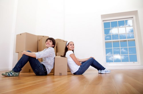 Removal van helping with local moves around Sutton