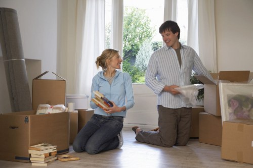 Careful handling of desks and office equipment during a Sutton relocation