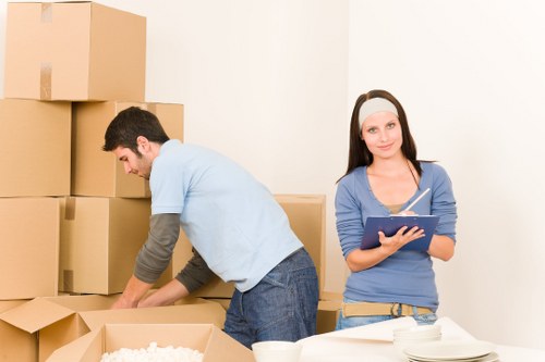 Business relocation team preparing an office move in Sutton