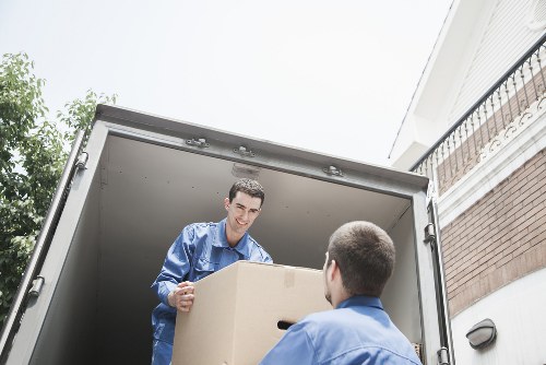 Commercial removals vehicle ready for a local business move in Sutton