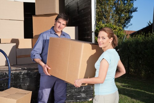 Careful loading of furniture for a flat move in Sutton